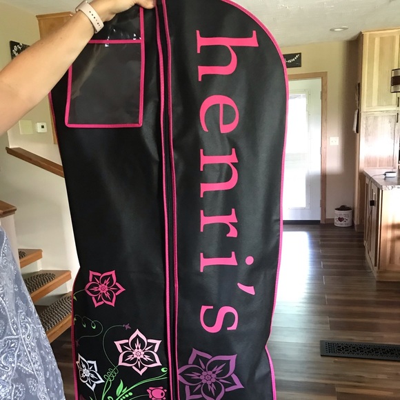 Two Piece Red with Floral Homecoming Dress - Picture 3 of 3